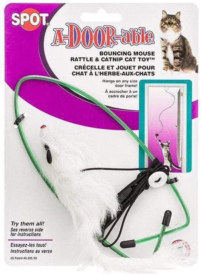 Spot Bouncing Mouse Interactive Catnip Toy, 6 x 8 in.