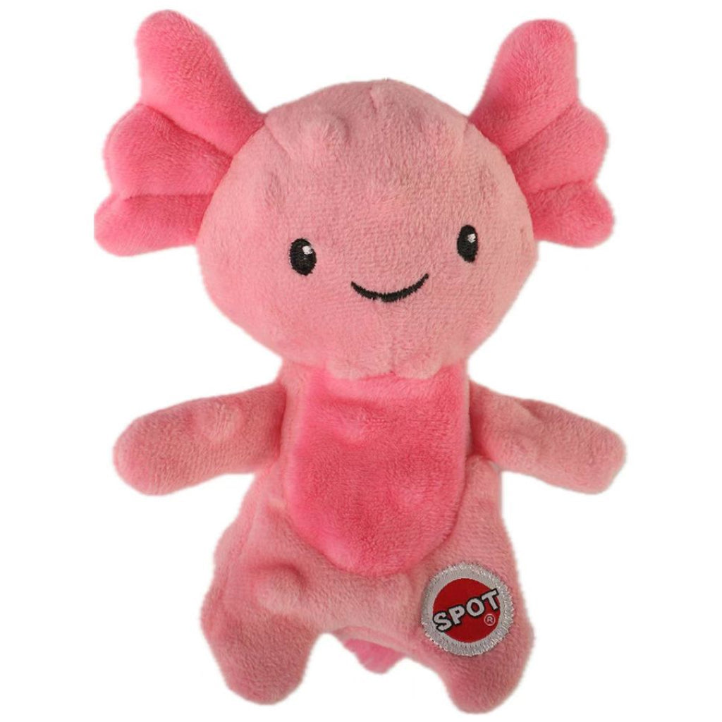SPOT Axolotl Plush Squeaker Dog Toy, 6 in.