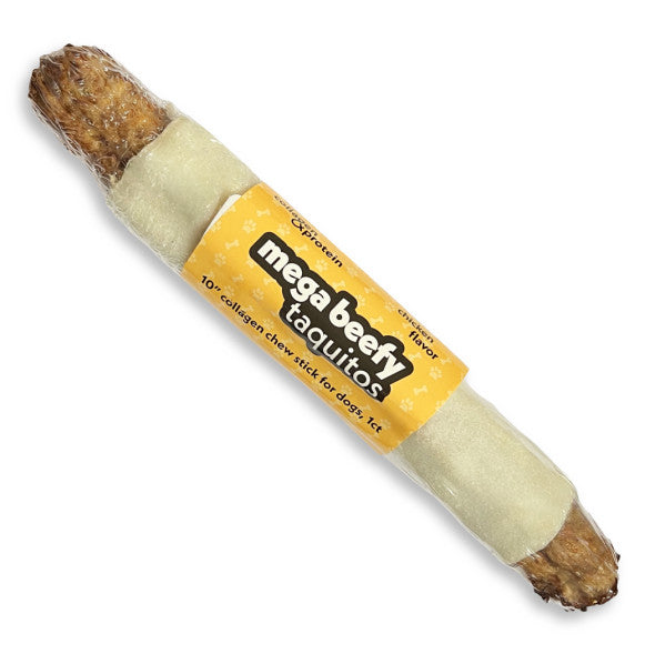 Frankly Chicken Beef Taquito Dog Chew, 10 in.