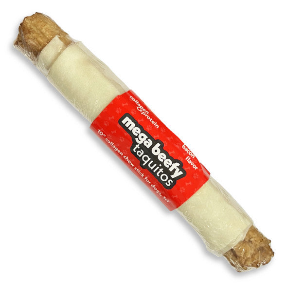 Frankly Peanut Butter Beef Taquito Dog Chew, 10 in.