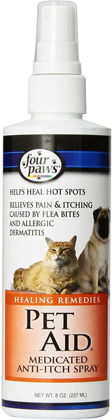 Four Paws Medicated Anti-Itch Spray for Dogs & Cats, 8 oz.