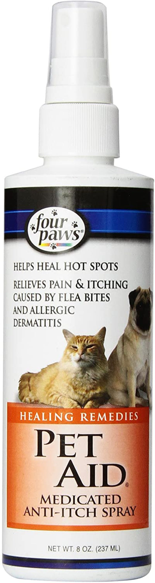Four Paws Medicated Anti-Itch Spray for Dogs & Cats, 8 oz.