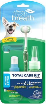 TropiClean Fresh Breath Total Care Dental Kit for Small & Medium Dogs