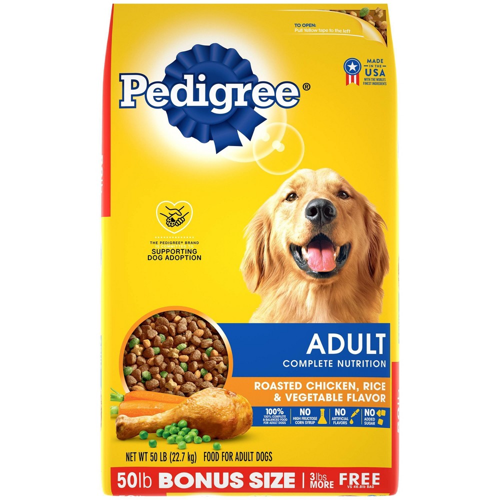 Pedigree Complete Nutrition Roasted Chicken & Vegetable Flavor Adult Dry Dog Food, 44 lbs.
