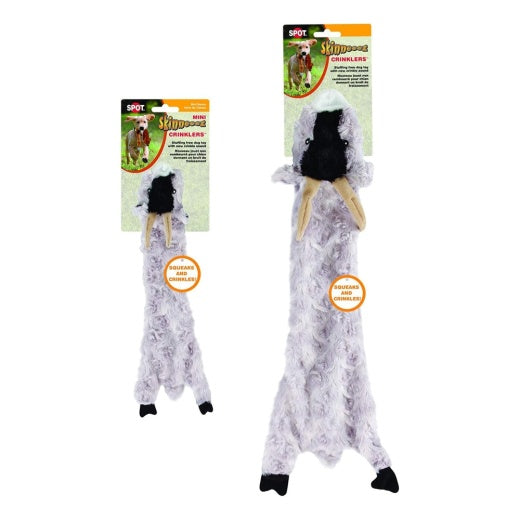 Skinneeez Crinklers Goat Squeaky Stuffless Dog Toy, 23 in.