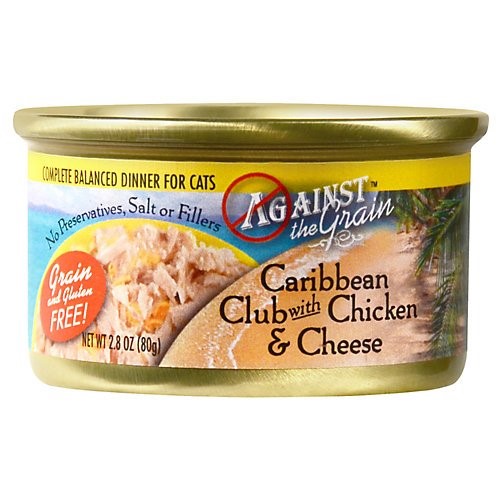 Against The Grain Caribbean Club Chicken & Cheese Wet Cat Food, 2.8 oz.
