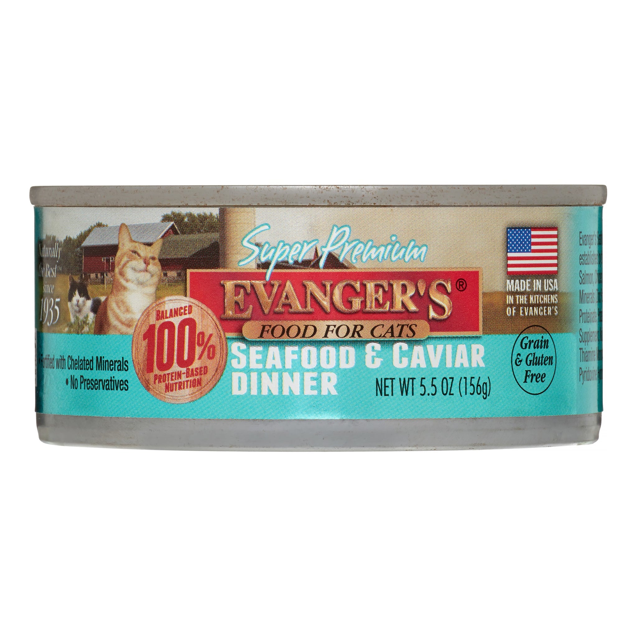 Evanger's Gold Seafood & Caviar Wet Cat Food, 5.5 oz.
