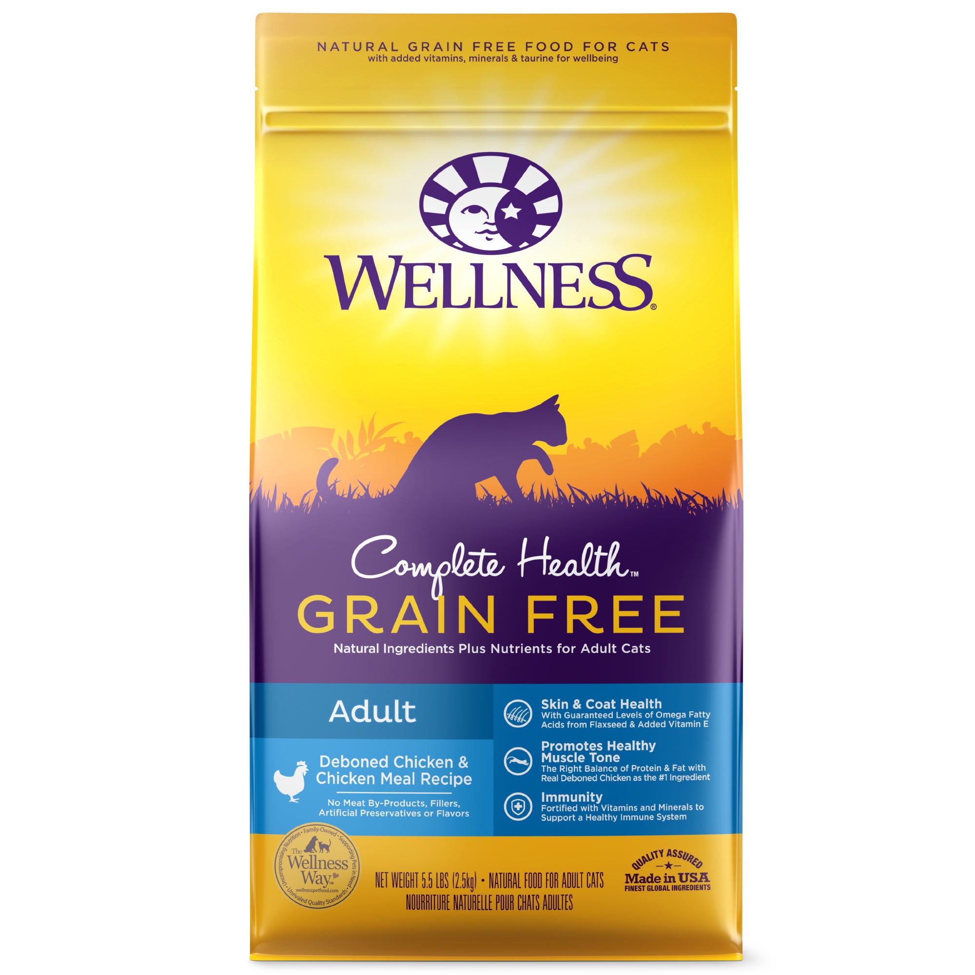 Wellness Complete Health Grain-Free Chicken Dry Cat Food, 5.5 lbs.