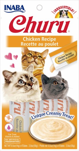 Inaba Churu Chicken Lickable Cat Treats (4 Tubes)