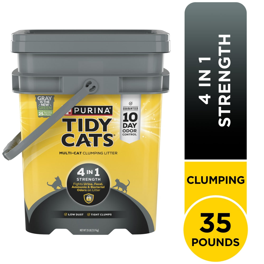 Tidy Cats 4-in-1 Strength Clumping Cat Litter, 35 lbs. Pail