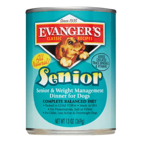 Evanger's Heritage Classics Senior Weight Management Wet Dog Food 12.5oz