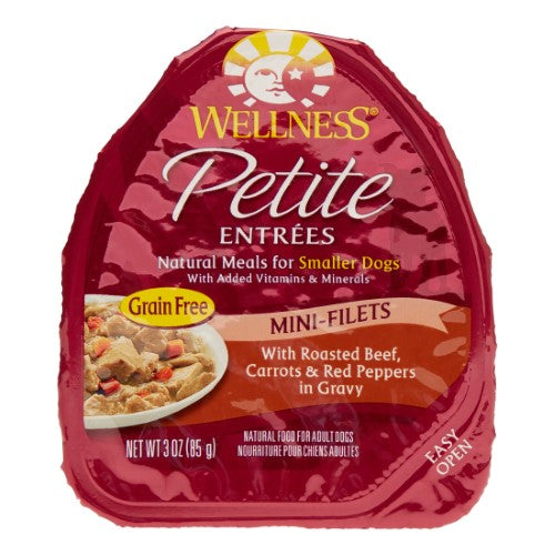 Wellness Petite Entrees Grain-Free Roasted Beef, Carrots & Red Peppers Wet Dog Food, 3 oz.