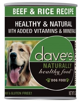 Dave's Pet Food Naturally Healthy Beef & Rice Dog Food, 13 oz.
