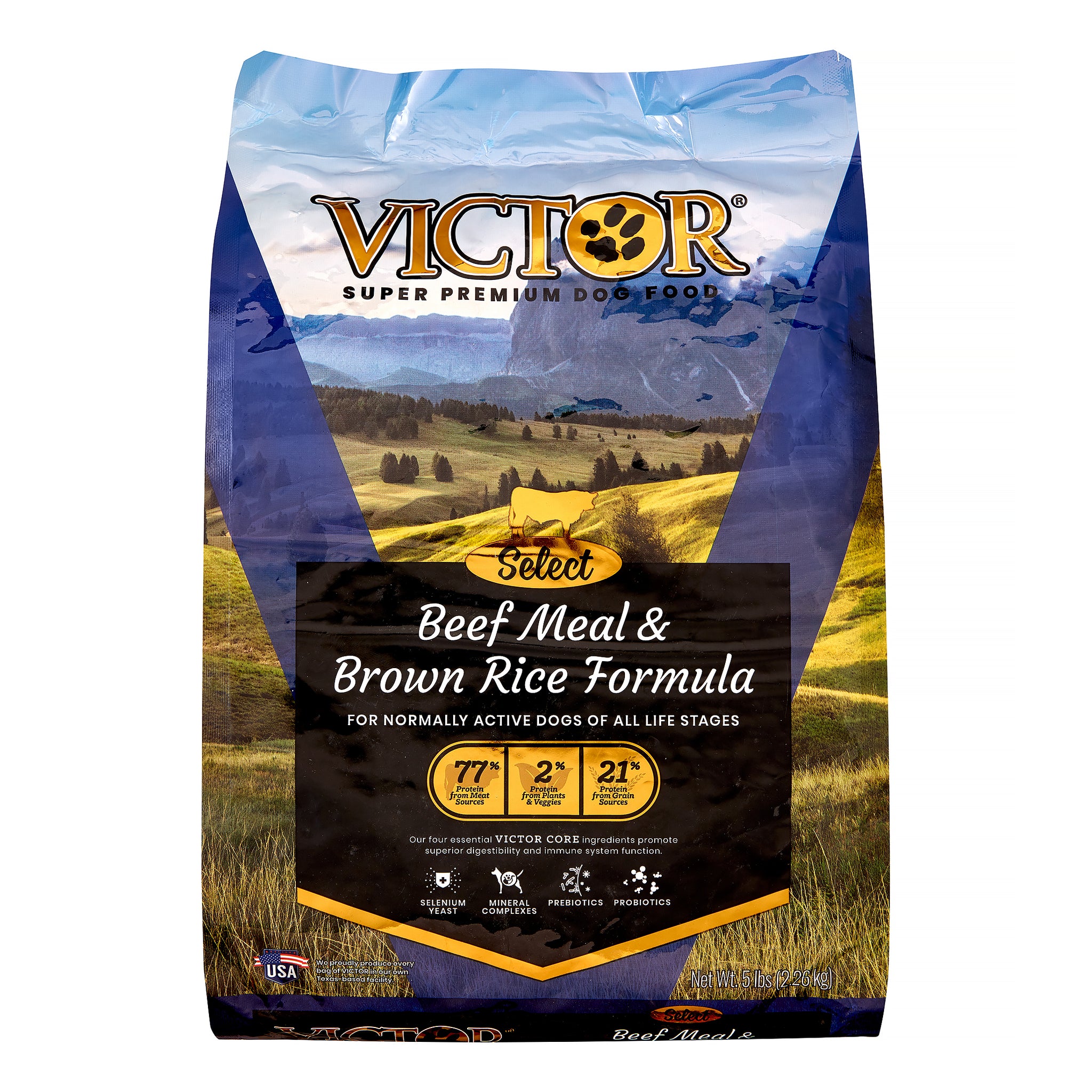 Victor Select Beef & Rice Dry Dog Food 5 Lb Bag