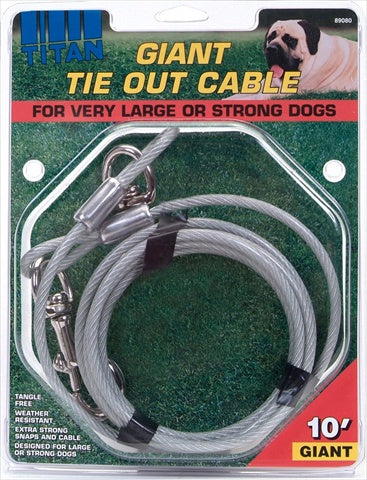 Titan Giant Cable Dog Tie-Out, 10 ft.