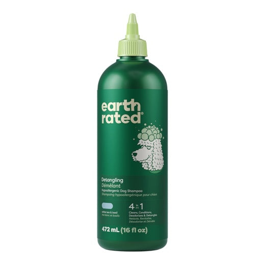 Earth Rated Hypoallergenic 4-in-1 Detangle Dog & Puppy Shampoo & Conditioner, 16 fl. oz.