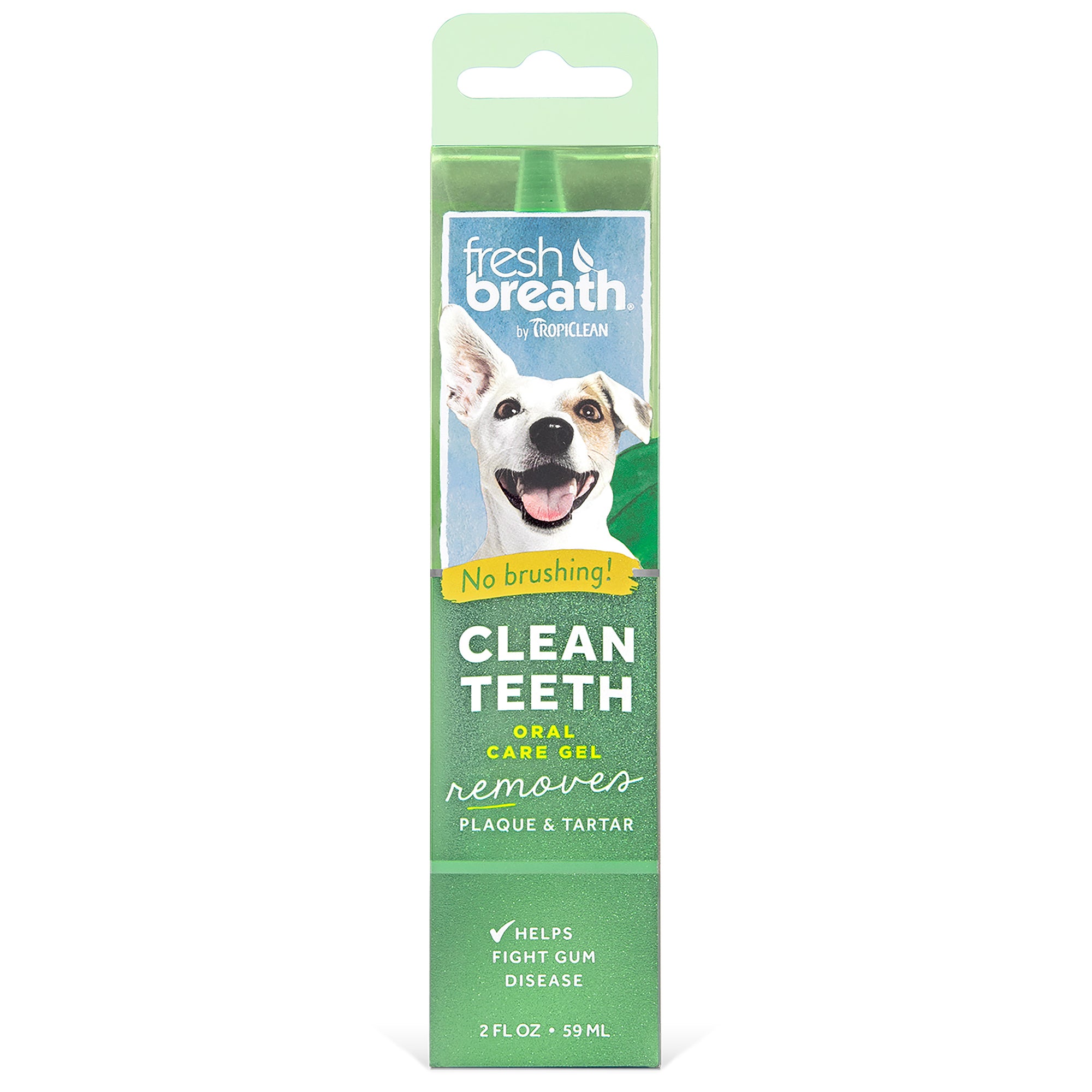 TropiClean Fresh Breath No Brushing Clean Teeth Dental & Oral Care Gel for Dogs, 2 oz.