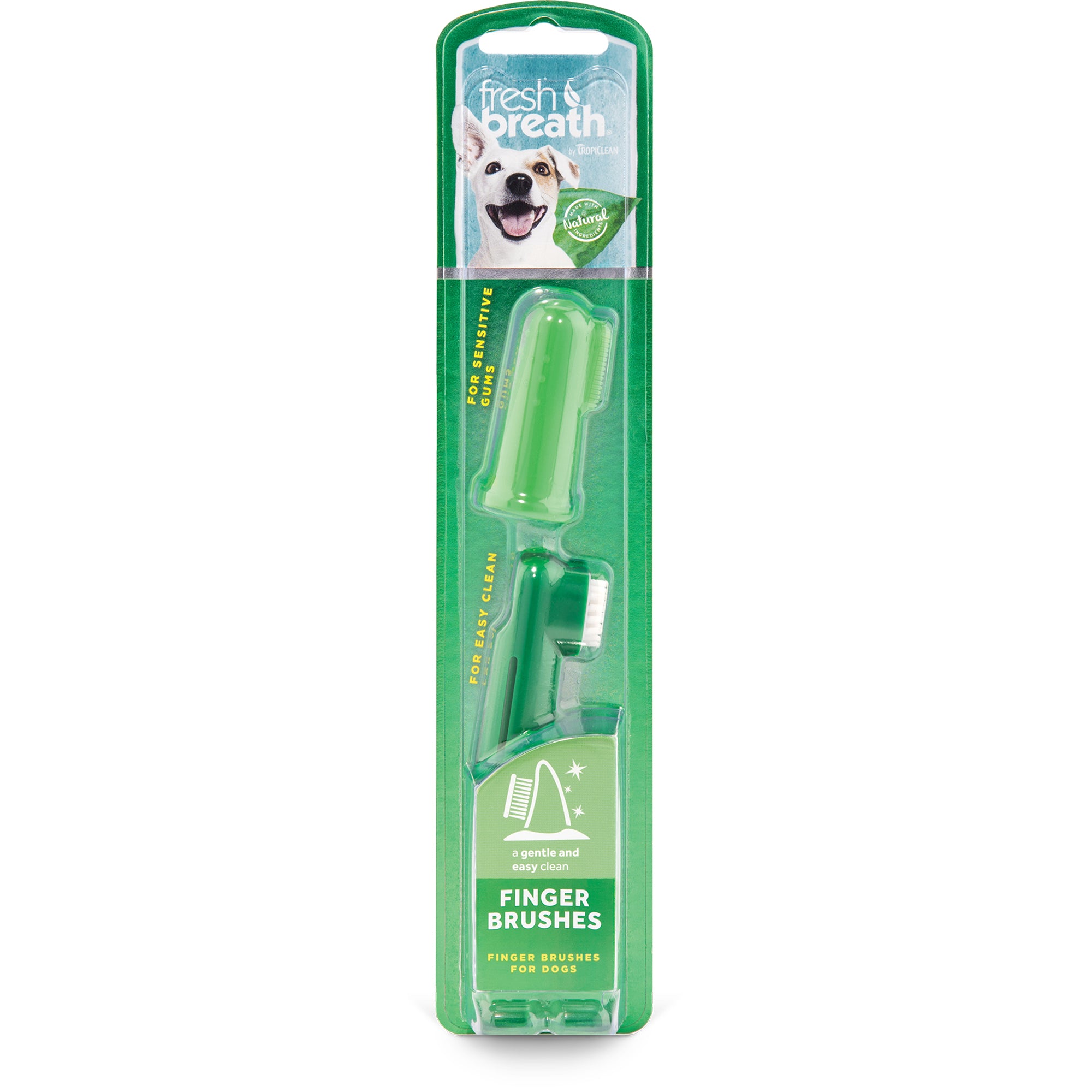 TropiClean Fresh Breath Dental Finger Brushes for Pets (2 Pack)
