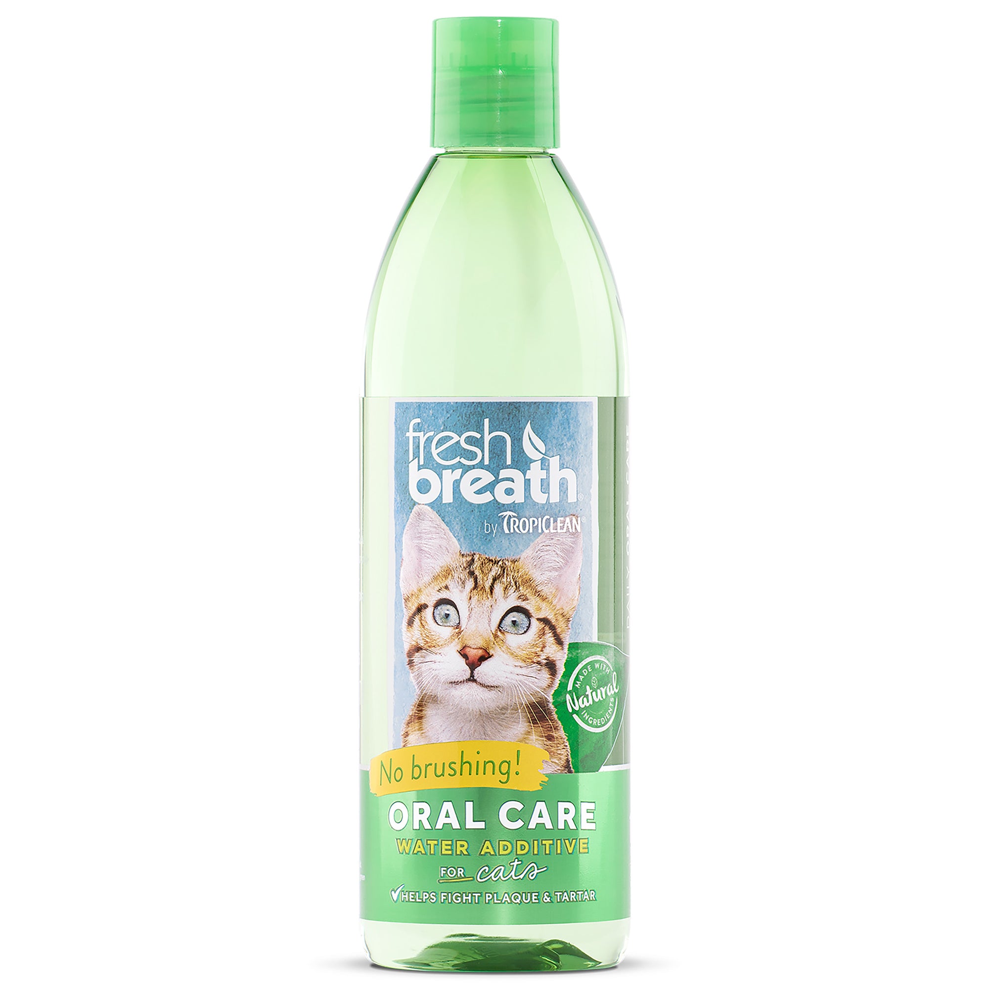 TropiClean Fresh Breath Dental Solution for Cats, 473 ml.