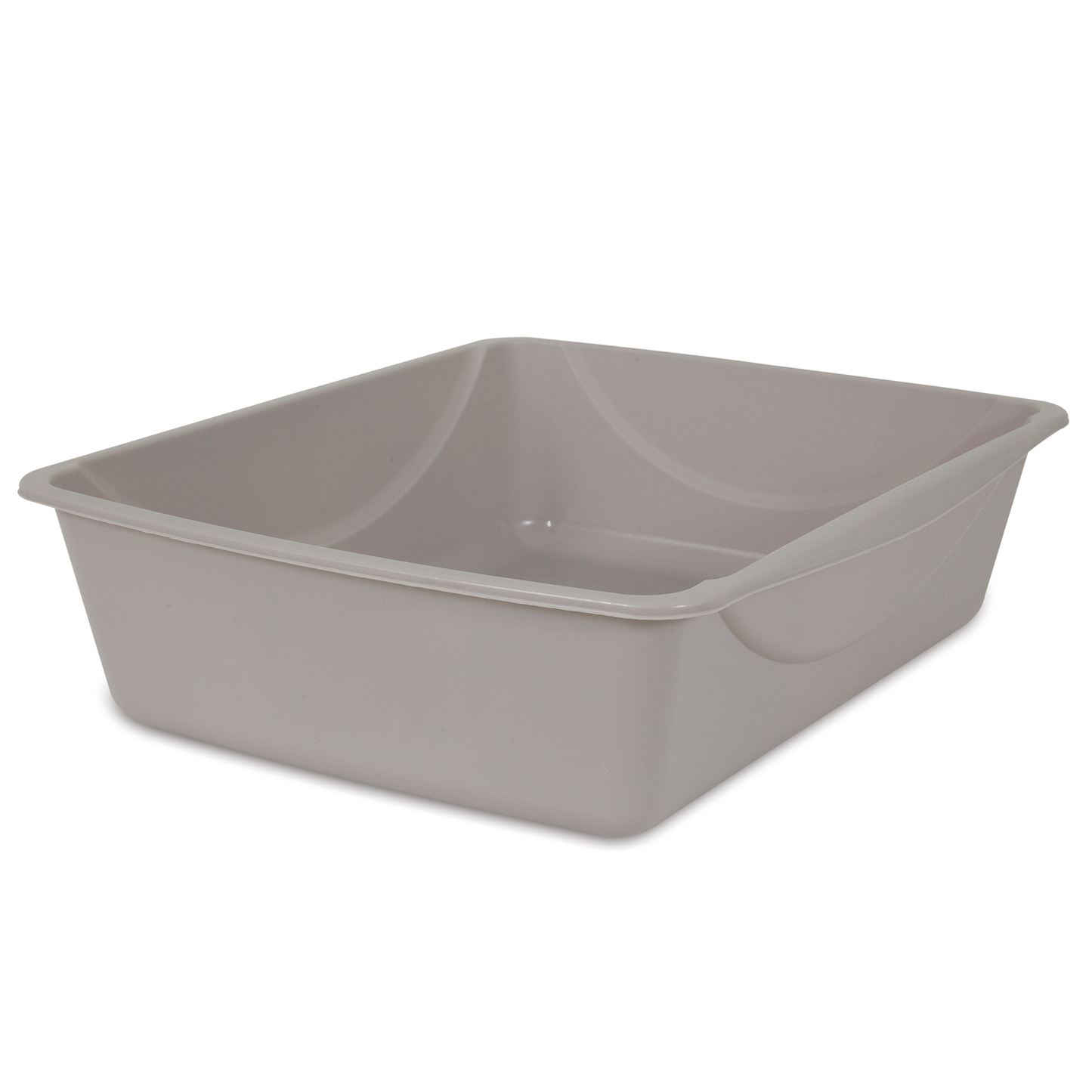 Horseloverz Large Open Top Cat Litter Pan, Gray