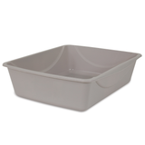Horseloverz Large Open Top Cat Litter Pan, Gray