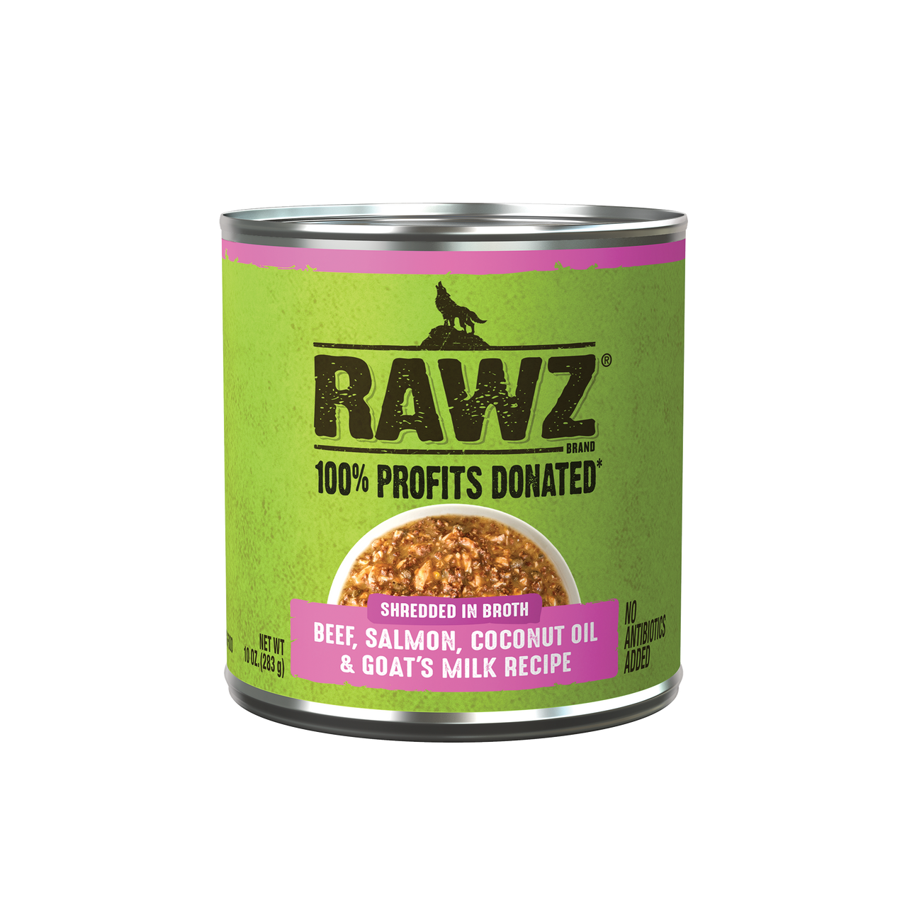 Rawz Shredded Beef, Salmon & Coconut Oil Dog Food, 10 oz.