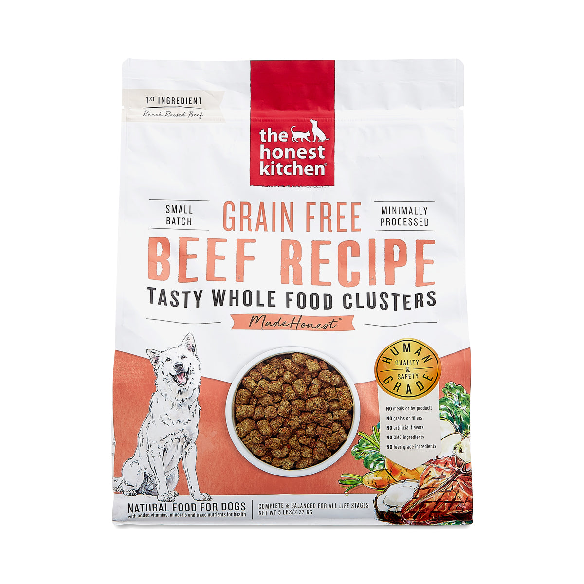 The Honest Kitchen Grain Free Beef Clusters Dry Dog Food 5lb