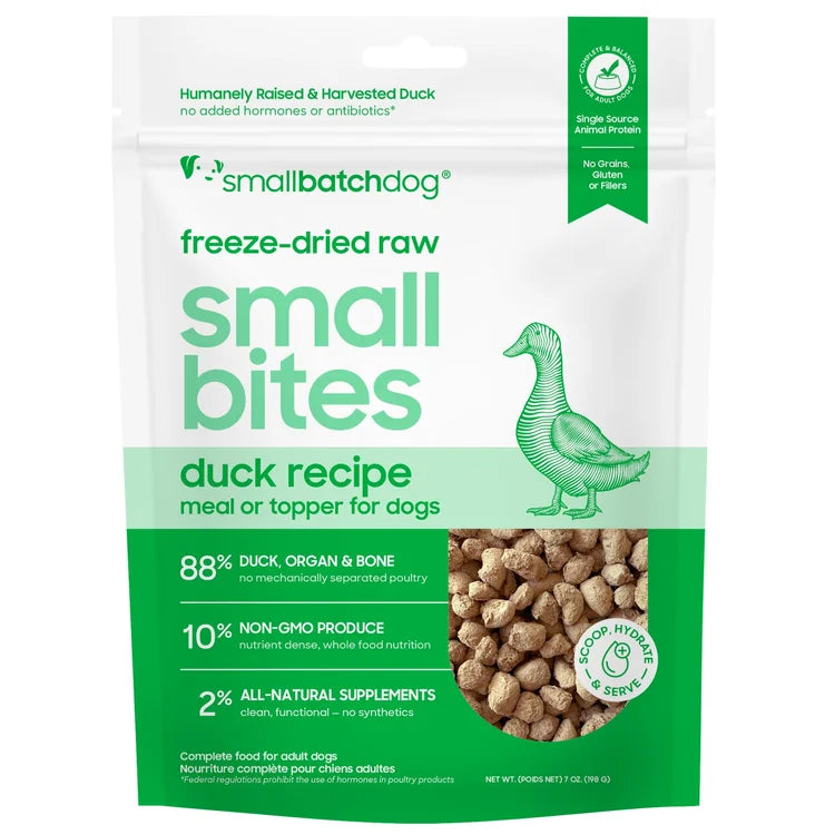 Smallbatch Freeze-Dried Duck Dog Food Sliders