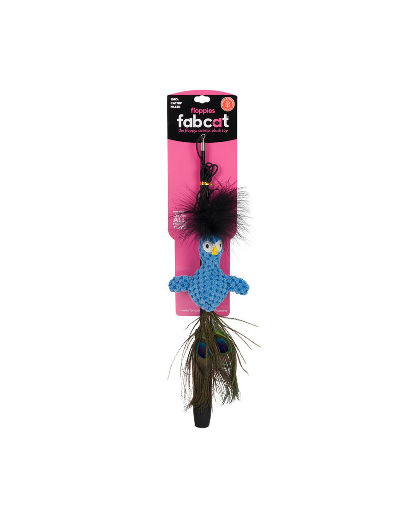 Fabcat Floppy Teaser Peacock Cat Toy
