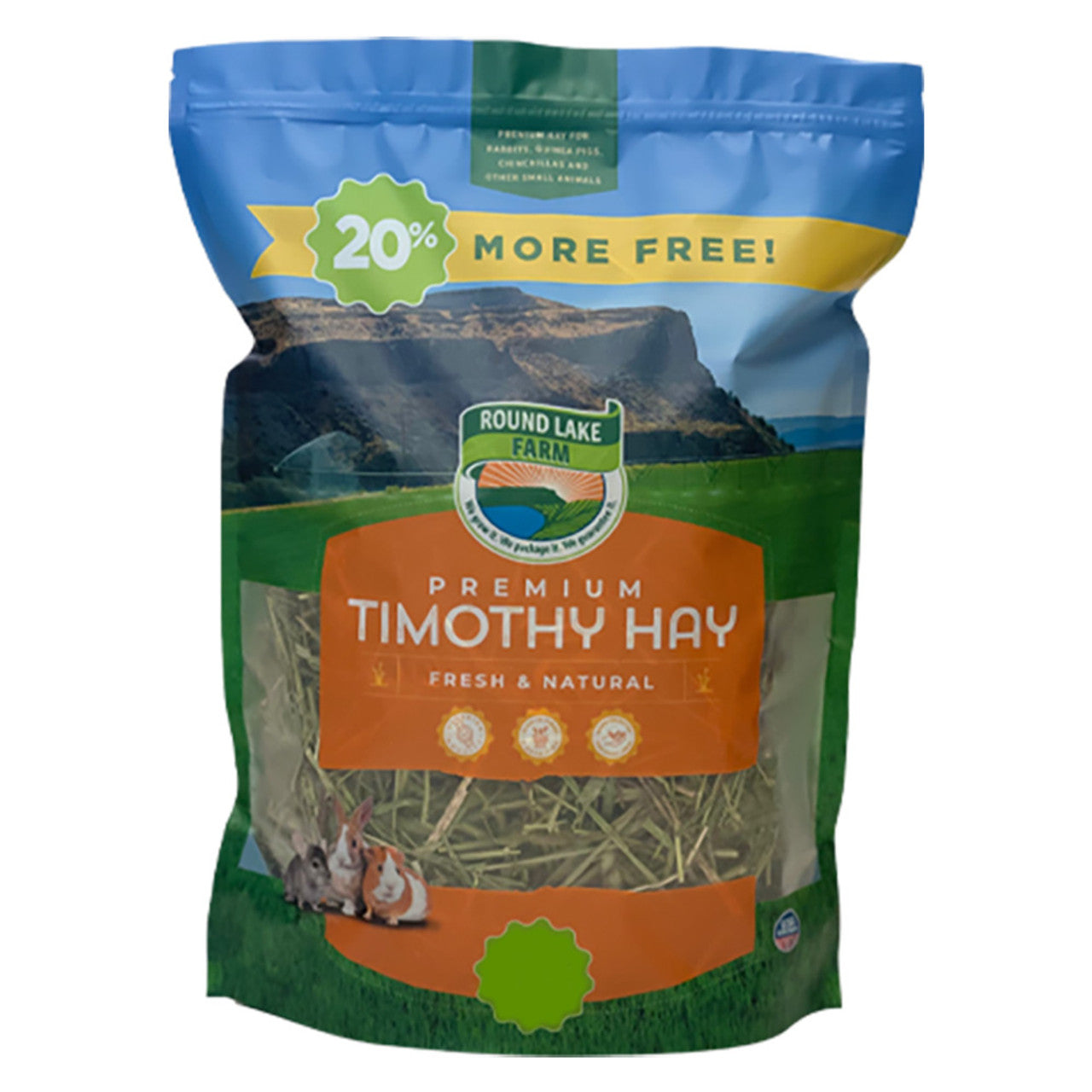Round Lake Farm S Timothy Hay Premium Small Animal 48 oz