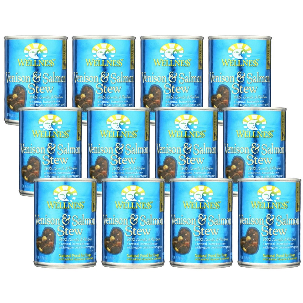 Wellness Venison & Salmon Stew with Potatoes & Carrots Canned Dog Food, 12.5 oz.