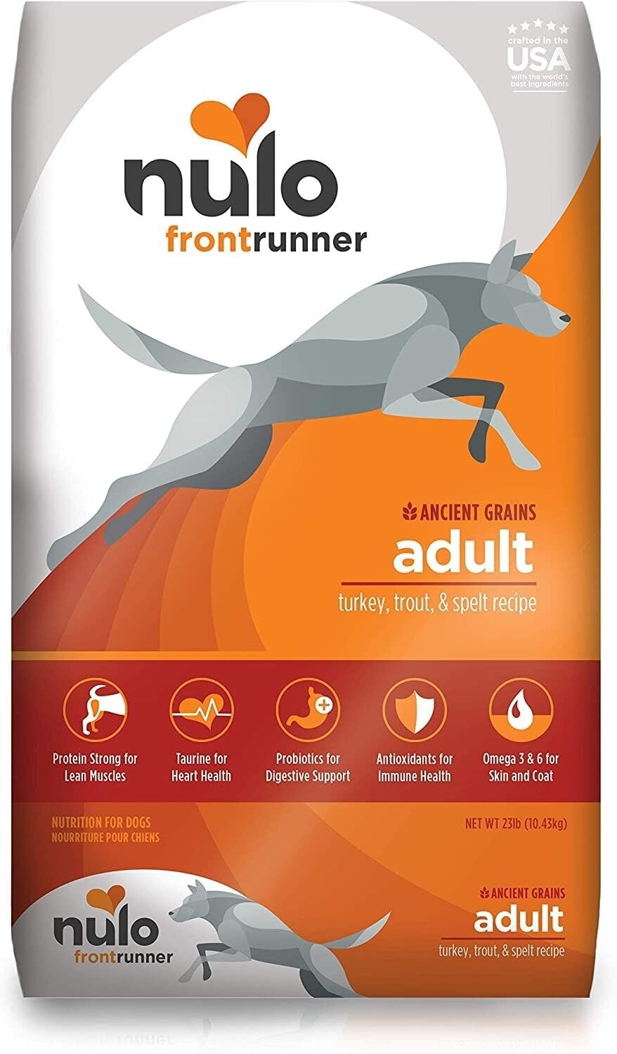 Nulo Frontrunner Ancient Grains Turkey, Trout & Spelt Dry Dog Food, 23 lbs.