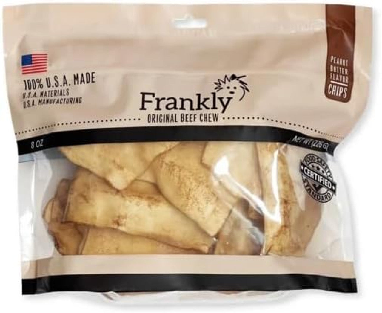 Frankly Peanut Butter Flavored Beef Chew Chips, 8 oz.