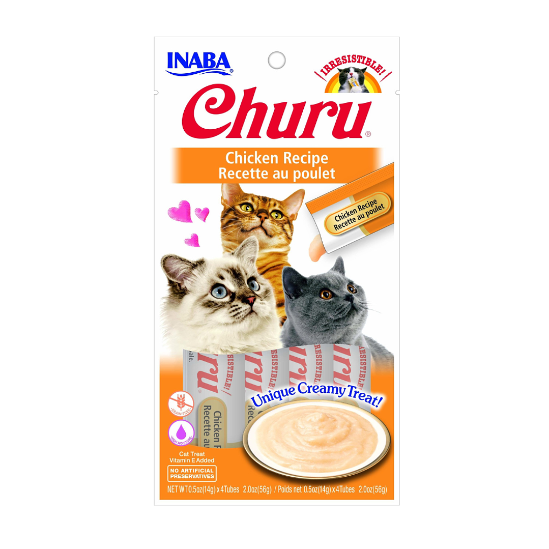 Inaba Churu Chicken Lickable Cat Treats (4 Tubes)