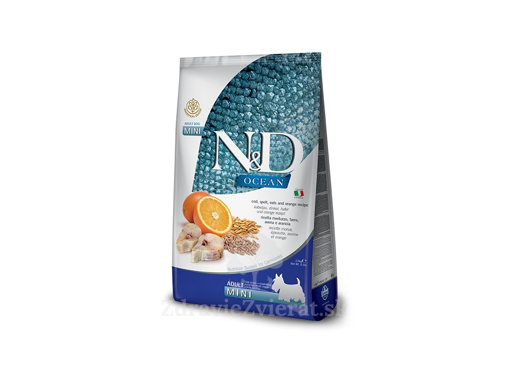 Farmina N&D Ocean Cod Mini Adult Dry Dog Food, 5.5 lbs.