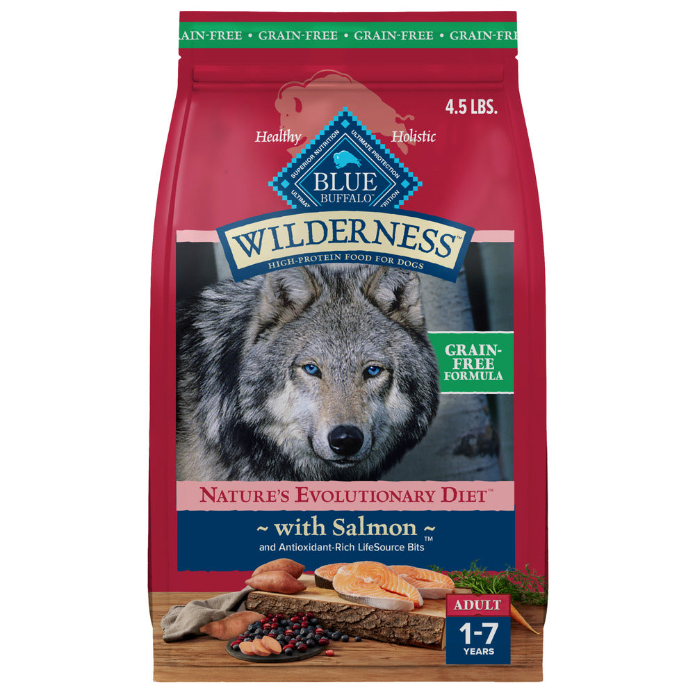 Blue Buffalo Wilderness Salmon Grain-Free Dry Dog Food, 4.5 lbs.