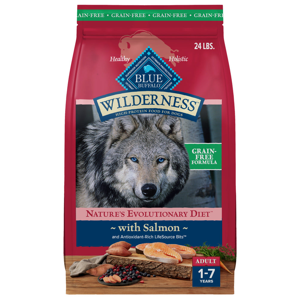 Blue Buffalo Wilderness Salmon Grain-Free Dry Dog Food, 24 lbs.