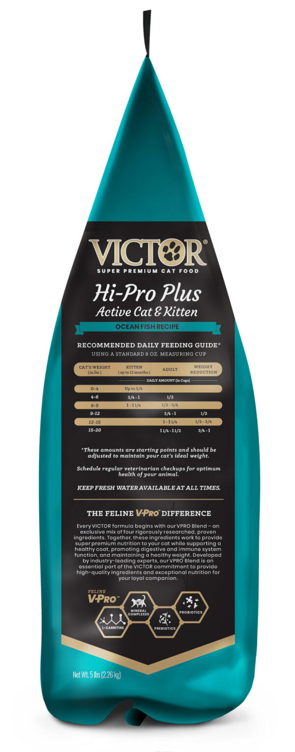 Victor Hi-Pro Plus Active Cat & Kitten Food, 5 Lb Can