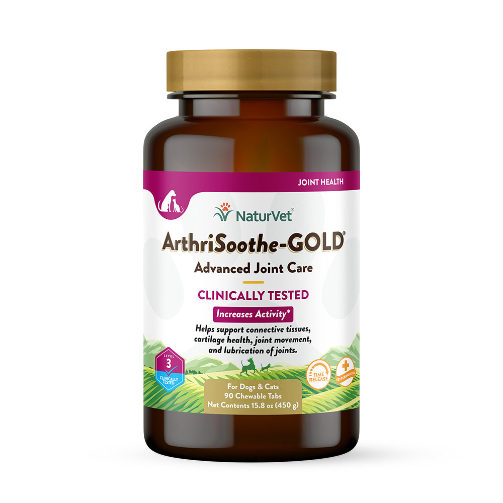 NaturVet ArthriSoothe-Gold Joint Support Tablets for Dogs, 90 Count