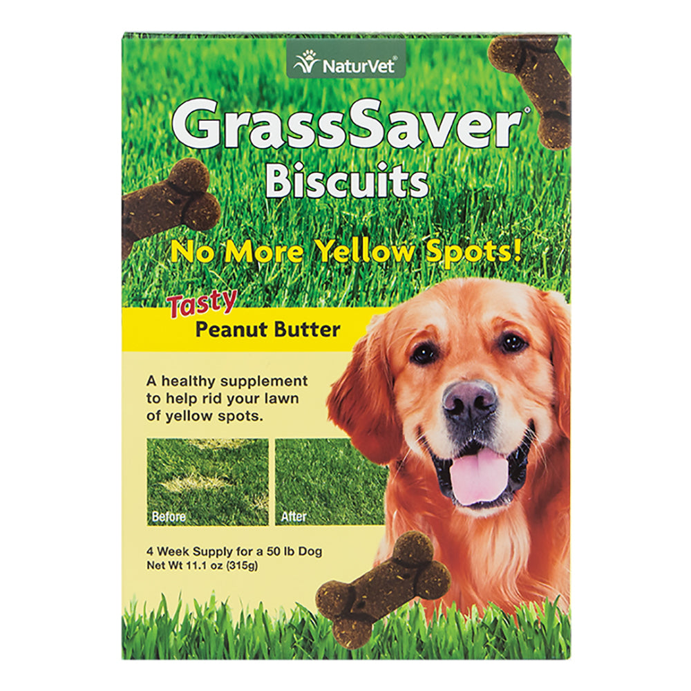 NaturVet GrassSaver Peanut Butter Dog Biscuits, 11.1 oz.