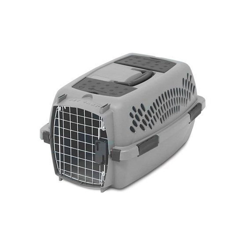 Petmate Pet Porter Traditional Portable Plastic Travel Dog Kennel Extra Small, Gray