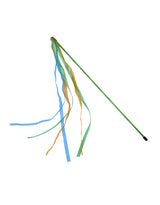 Turbo Teaser Wand with Colorful Ribbons Cat Toy, 21 in.