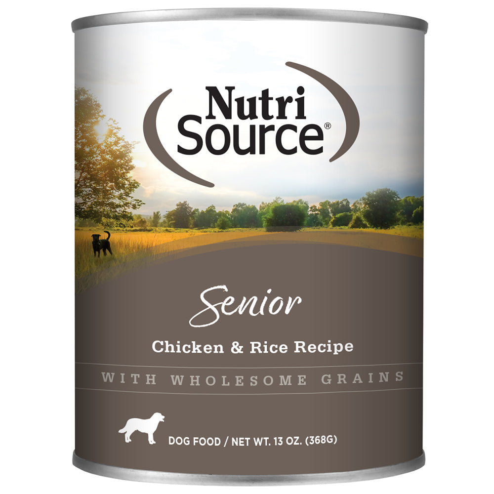 NutriSource Chicken & Rice Wet Senior Dog Food, 12.3 oz.