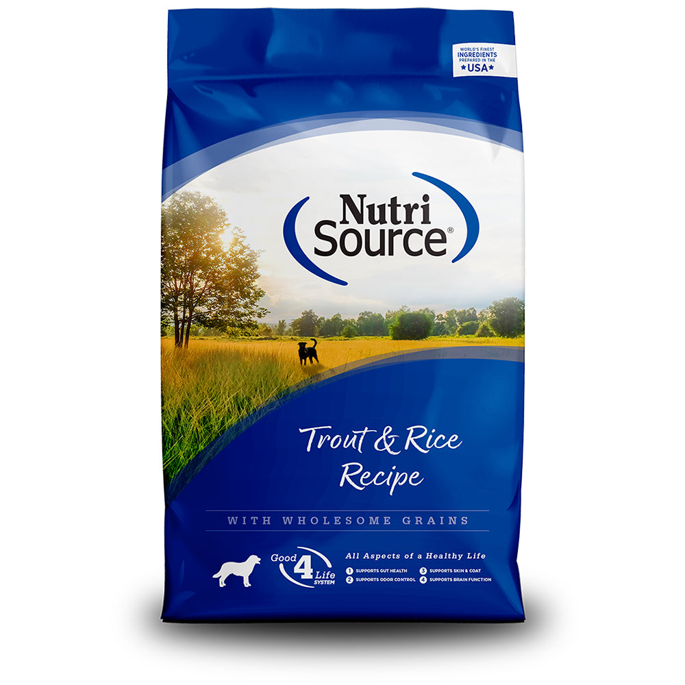 NutriSource Trout & Rice Recipe Dry Dog Food, 4 lbs.