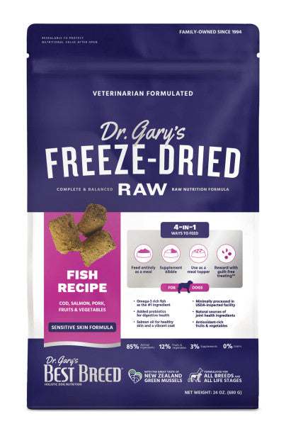 Best Breed Freeze-Dried Fish Recipe Dog Food, 12 oz.