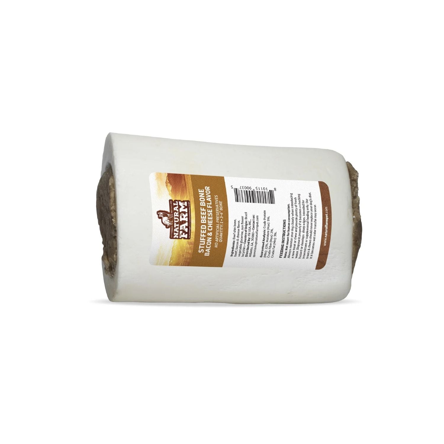Natural Farm Bacon & Cheese Filled Dog Bone, 3-4 in.