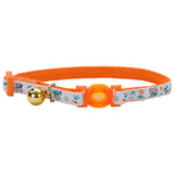 Coastal Glow-in-the-Dark Blue Fish Cat Collar