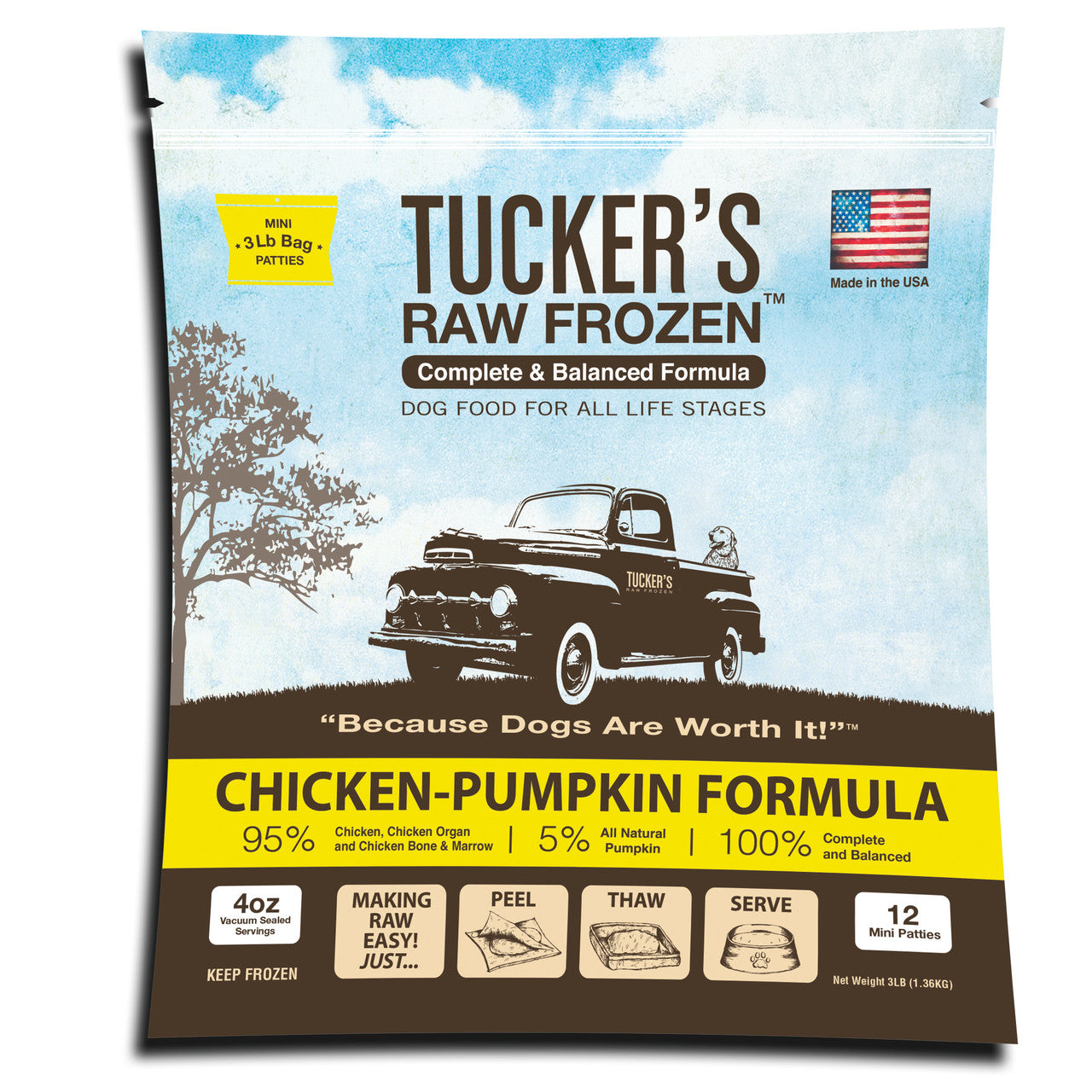 Tucker's Chicken & Pumpkin Frozen Raw Dog Food