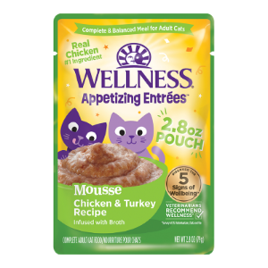 Wellness Appetizing Entrées Mousse Chicken & Turkey Recipe Wet Cat Food