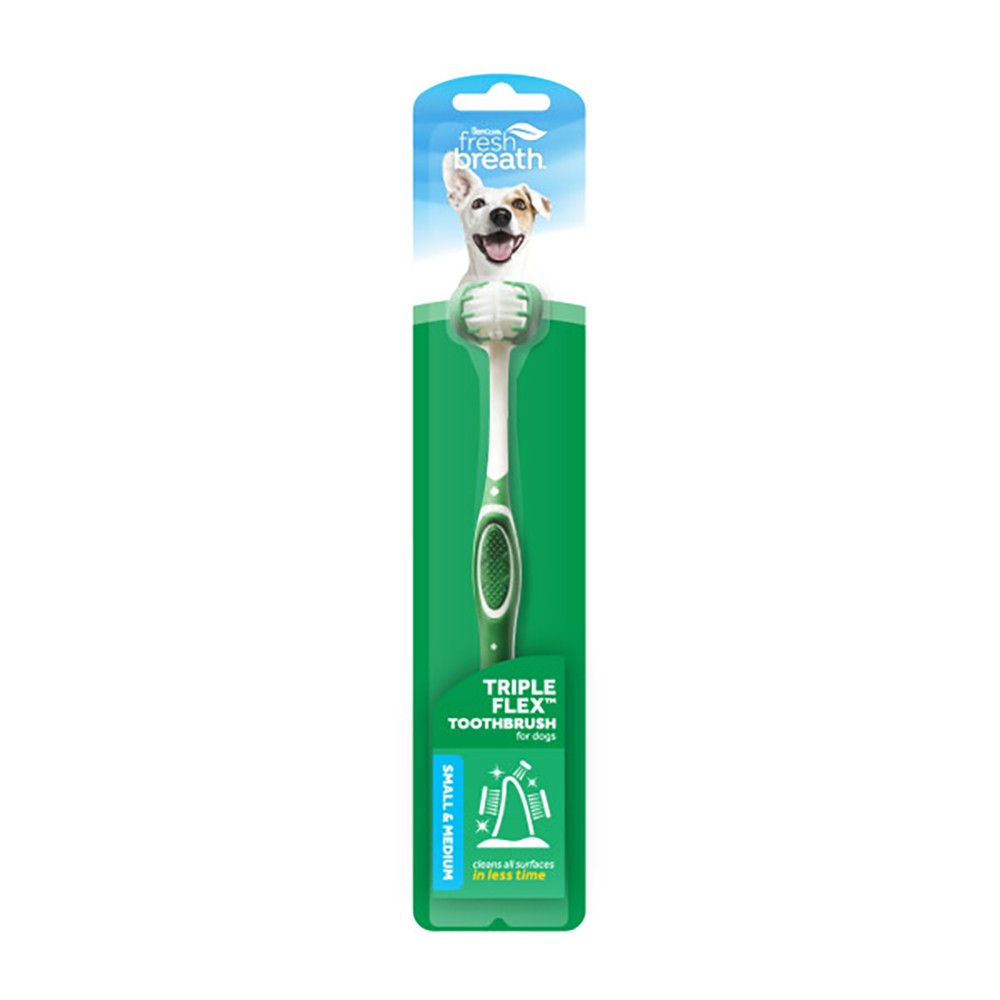 TropiClean TripleFlex Toothbrush for Small Dogs & Cats